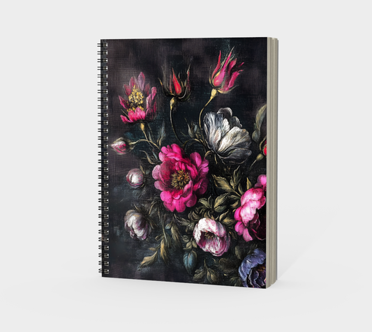 Wild Rose Garden Spiral Notebook | Floral Farmhouse Journal
