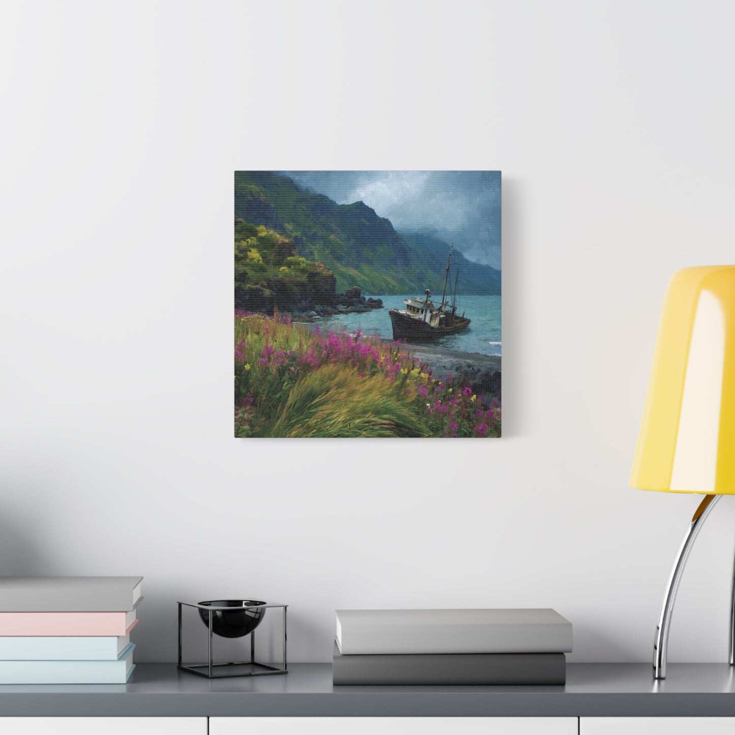 Seaside Boat — Coastal Canvas Wall Art