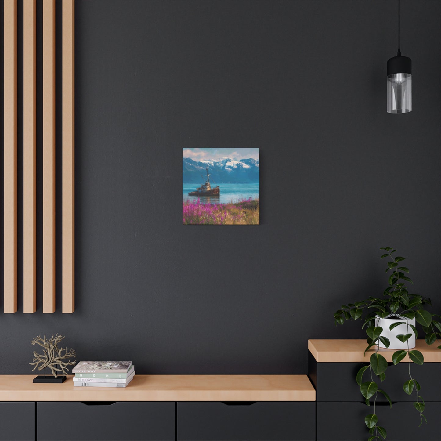 Abandoned Ship — Wildflower Cove Canvas Wall Art