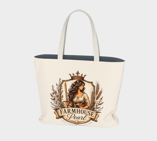FHP Large Tote Bag | Farmhouse Pearl Market Tote