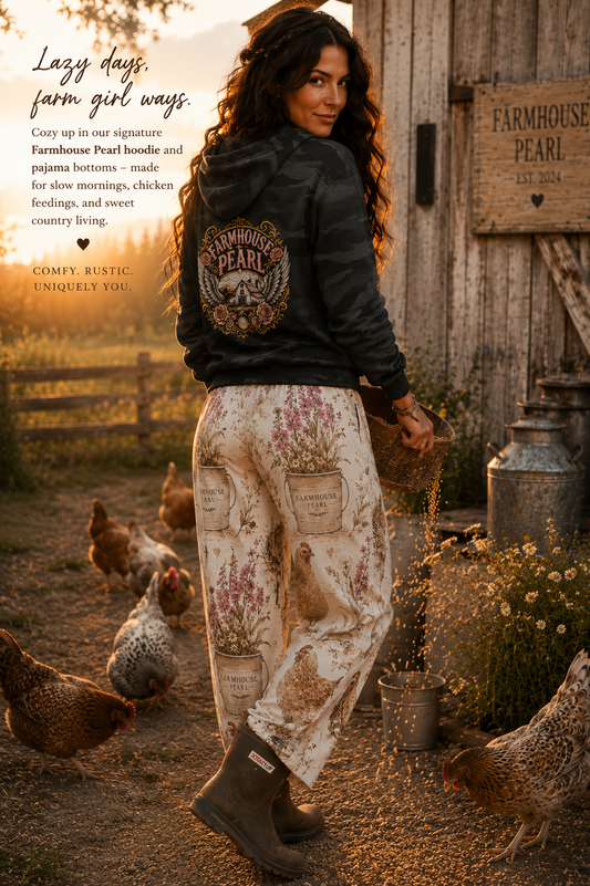 Farmhouse Pearl Chicken Pajama Pants