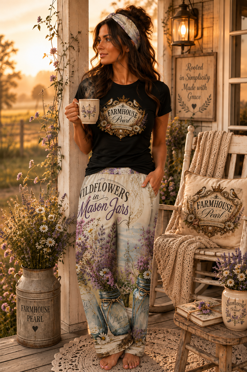 Wildflowers in Mason Jars - MJ Headband