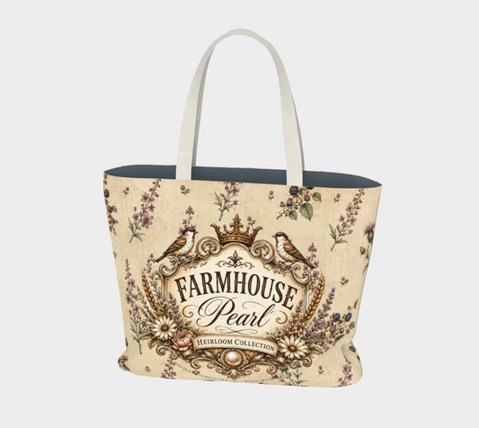 The Heirloom Collection - Cotton Canvas Market Tote