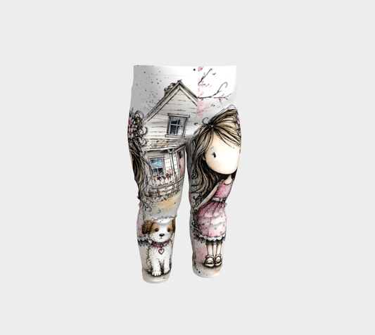 Farm Kid Girl & Dog Baby Leggings | Farmhouse Kids