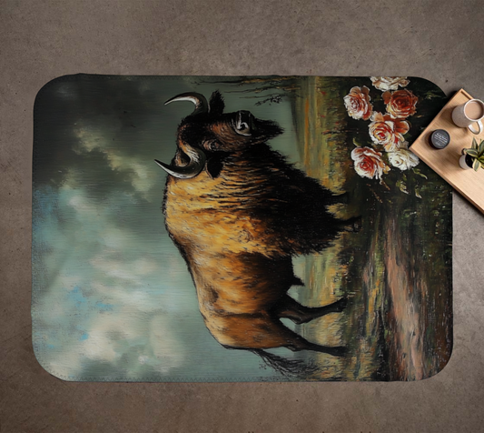 Buffalo & Roses Blanket | Western Farmhouse Cozy Throw