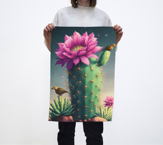Cactus and Friends Tea Towel | Farmhouse Kitchen Accent