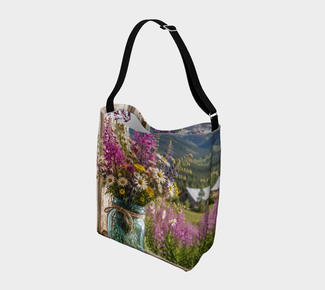Wildflowers in Mason Jars Day Tote