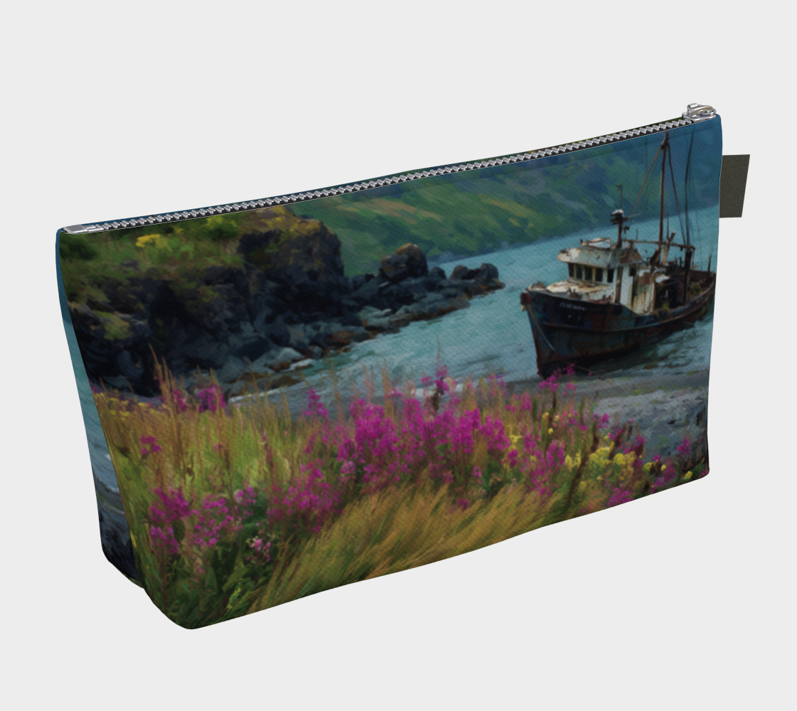 Alaska Fishing Boat Makeup Bag | Coastal Canvas Carry-All