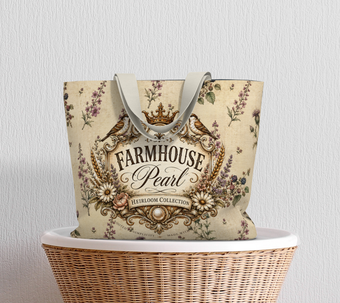 The Heirloom Collection - Cotton Canvas Market Tote