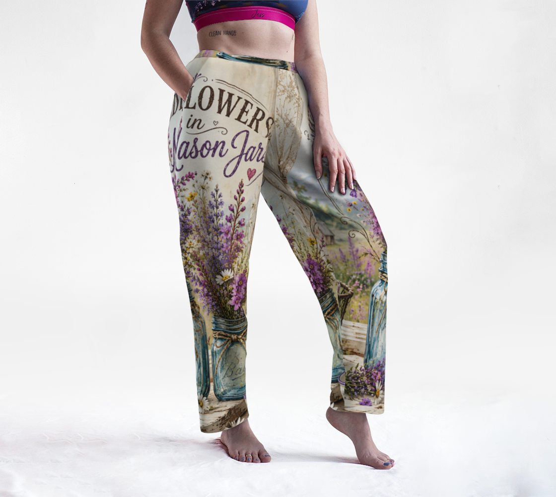 Wildflowers in Mason Jars - Lounge Pants