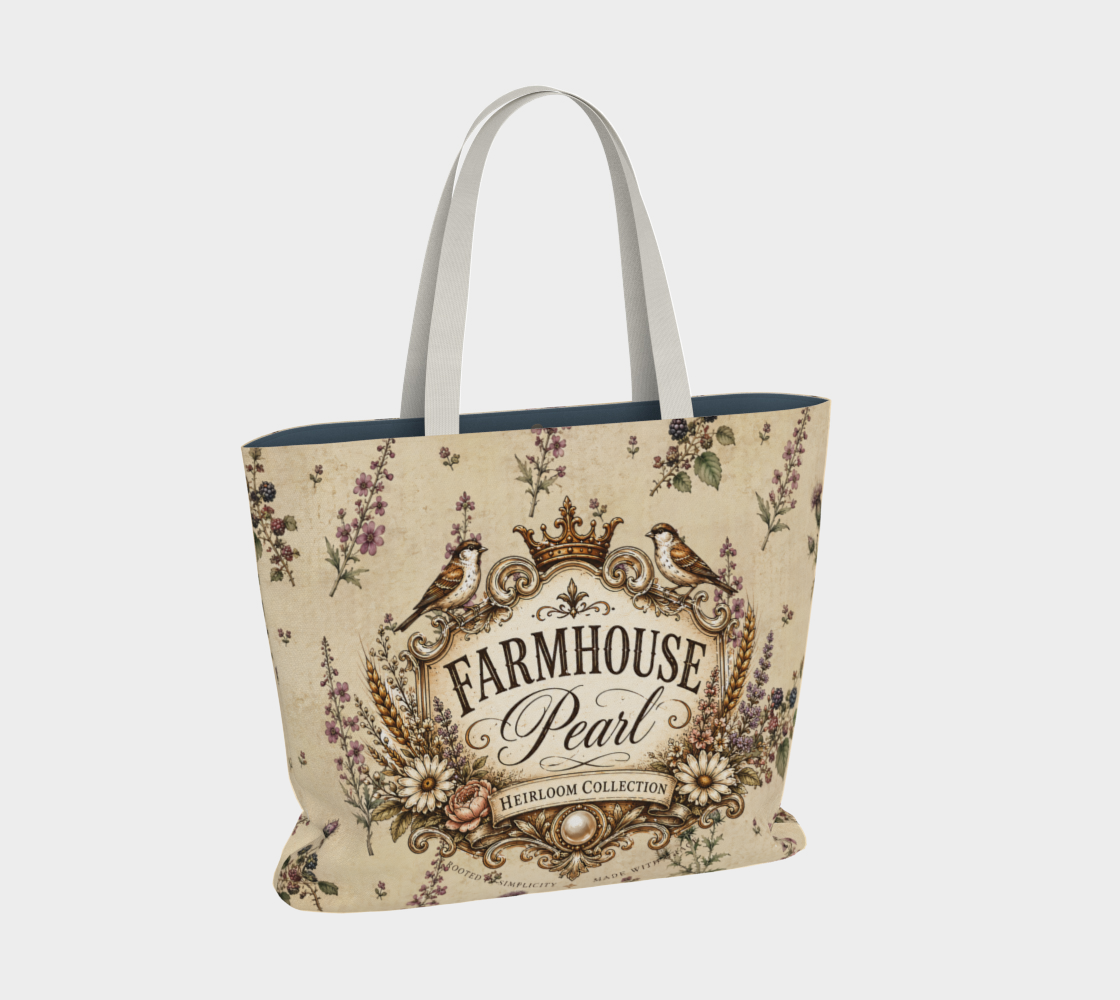 The Heirloom Collection - Cotton Canvas Market Tote