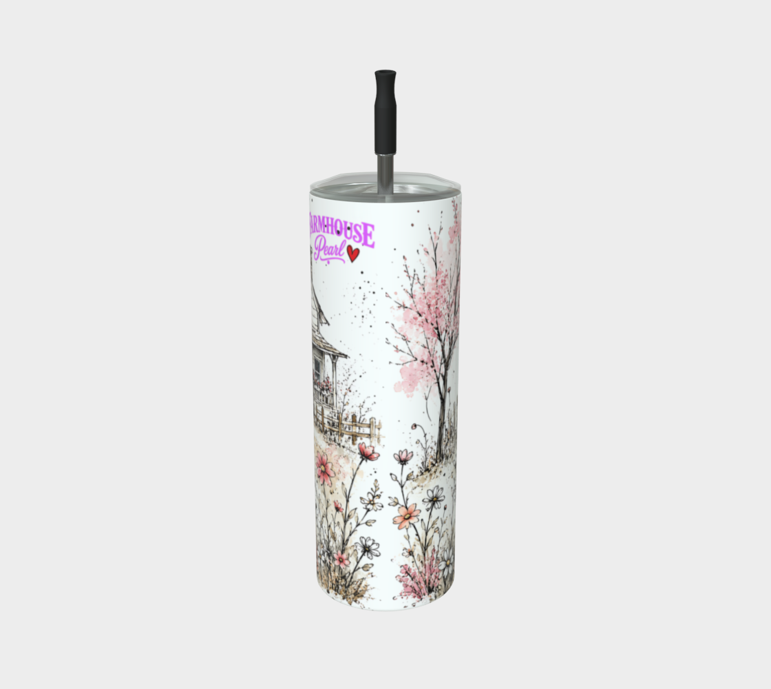 Prairie Girl & Dog Stainless Steel Tumbler | Farmhouse Drinkware