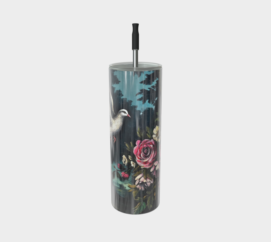 Dove & Roses Branch Stainless Steel Tumbler | Faith-Inspired Farmhouse Drinkware