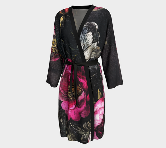 Wild Rose Garden Peignoir Robe | Floral Farmhouse Loungewear
