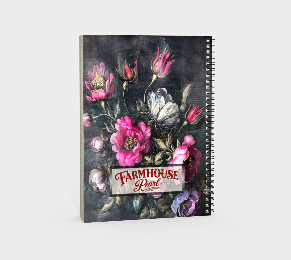 Wild Dove & Roses Spiral Notebook | Faith-Inspired Farmhouse Journal