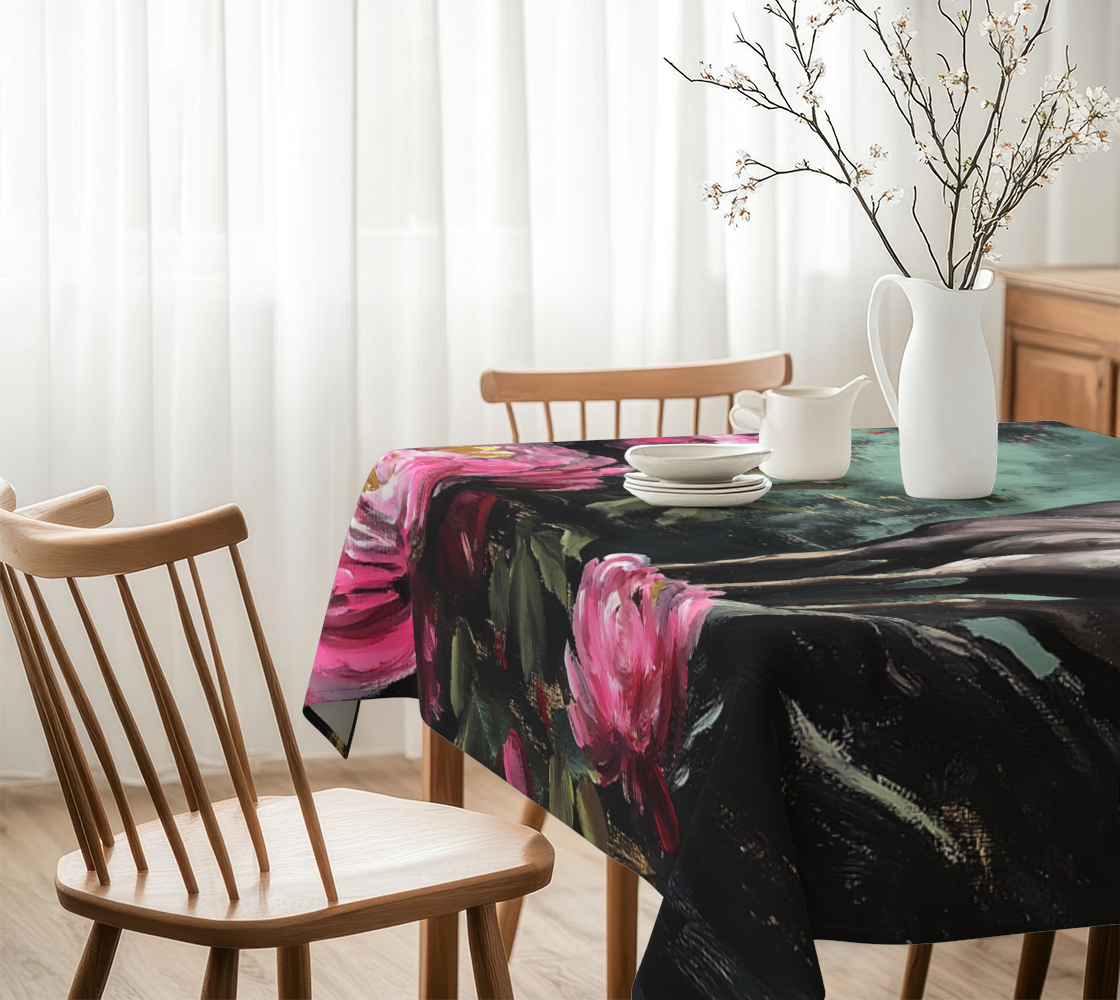 Ram & Roses 2 Tablecloth | Western Farmhouse Table Linen