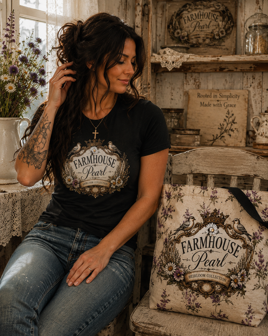 The Heirloom Collection - Cotton Canvas Market Tote